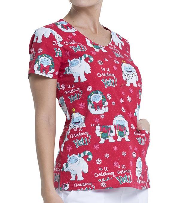 Dickies Prints V-Neck Top - Womens