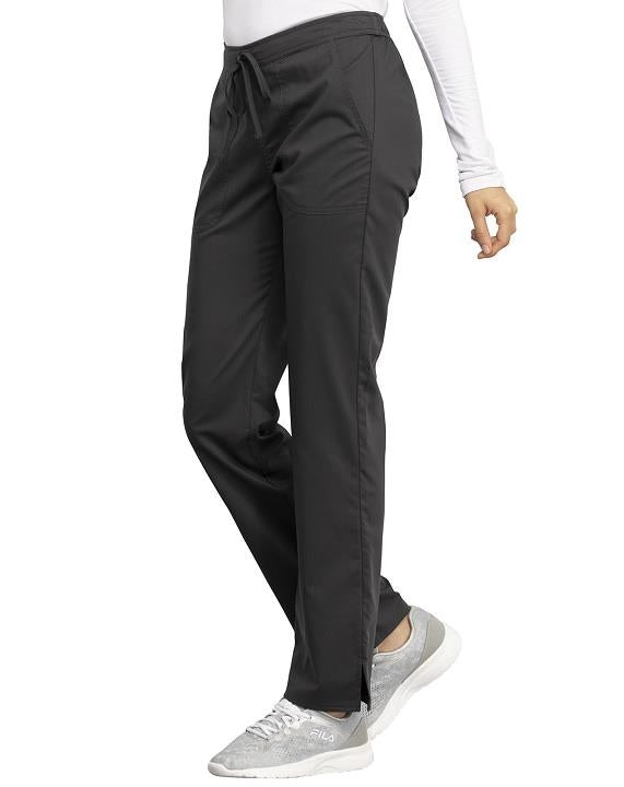 Cherokee WW Revolution Mid Rise Straight Leg Drawstring Pant - Womens