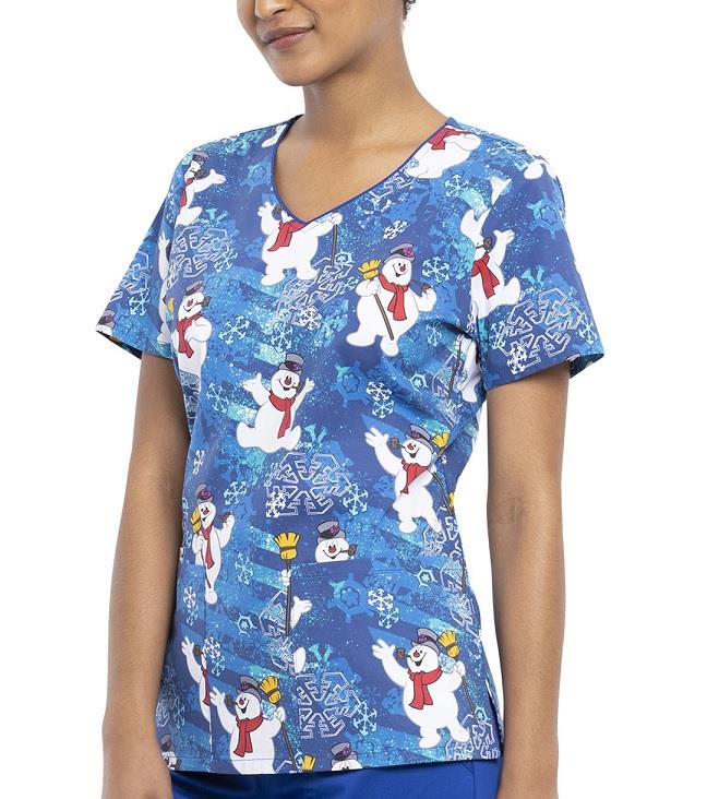 Cherokee Tooniforms V-Neck Top - Womens