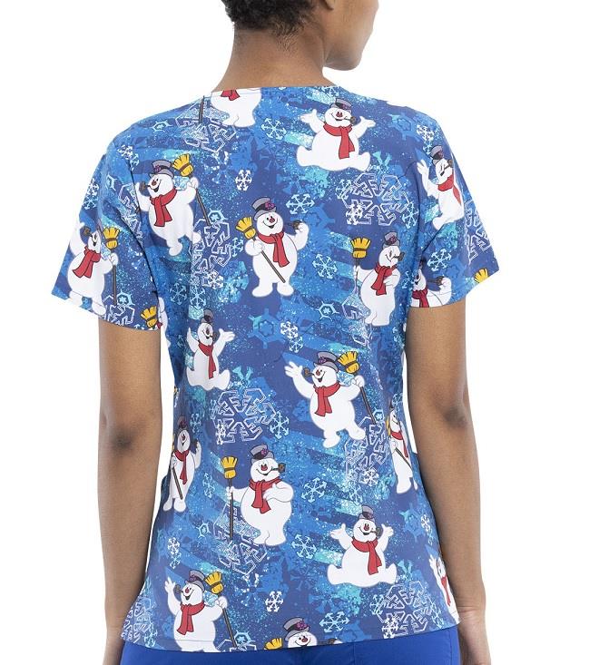 Cherokee Tooniforms V-Neck Top - Womens