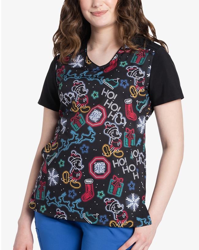 Cherokee Tooniforms V-Neck Scrub Top - Womens