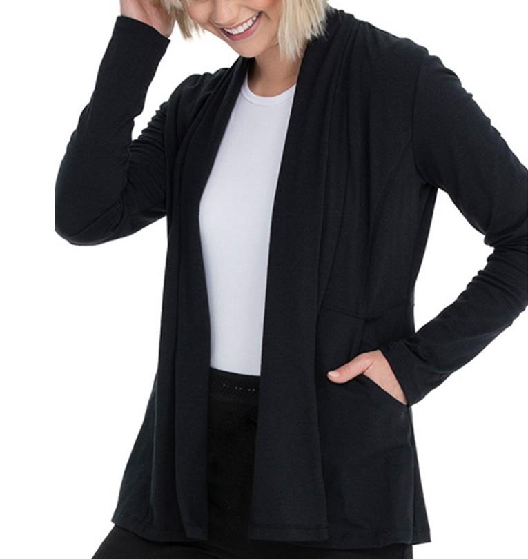 Open Front Peplum Cardigan - Womens