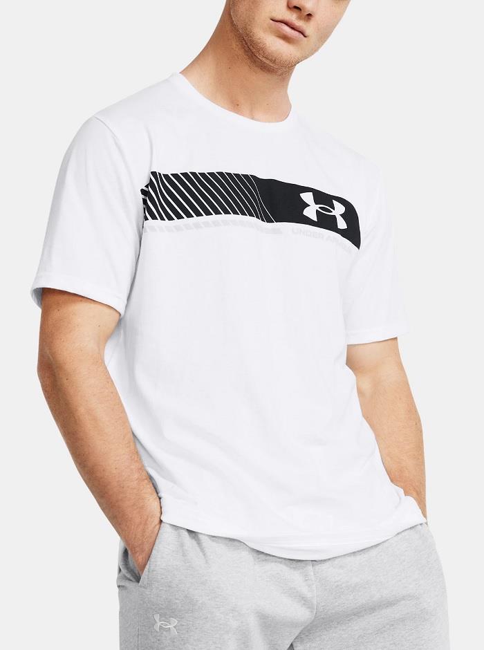 UA Left Chest Stripe Short Sleeve - Mens