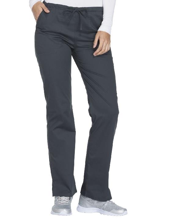 Cherokee WW Core Stretch Mid Rise Straight Leg Drawstring Pant - Womens