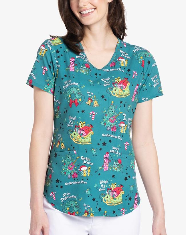 Cherokee Prints V-Neck Top - Womens