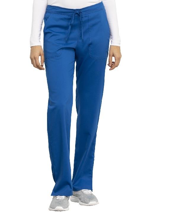 Cherokee WW Revolution Mid Rise Straight Leg Drawstring Pant - Womens