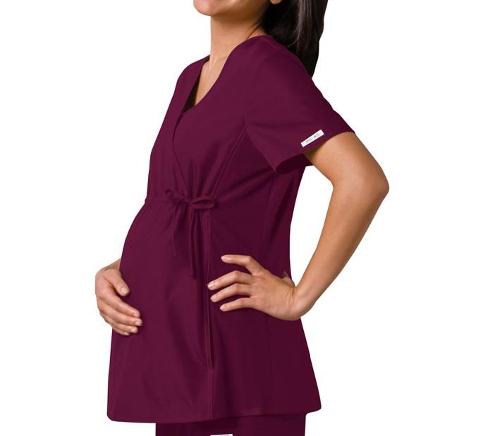 Cherokee Flexibles Maternity Mock Wrap Knit Panel Top