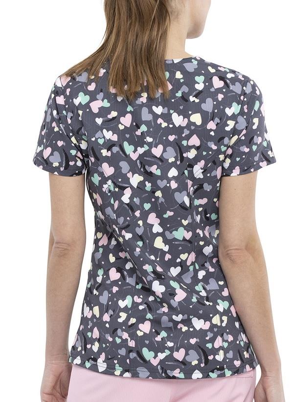 Elle Mock Wrap Scrub Top - Womens