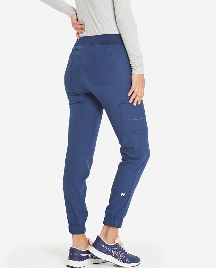 Zigzag Stitching Mid Rise Jogger - Womens Petite