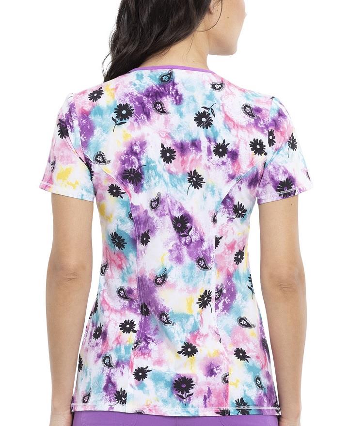 Cherokee Round Neck Scrub Top - Womens