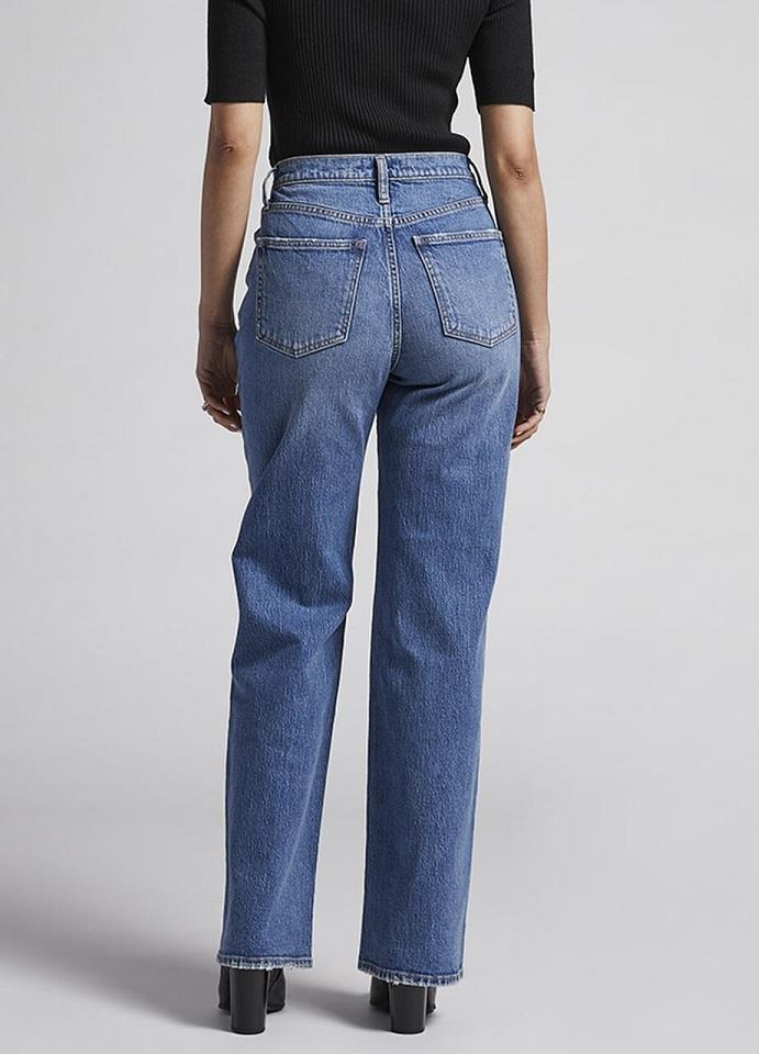 Silver Highly Desirable High Rise Trouser Leg Jeans - Womens