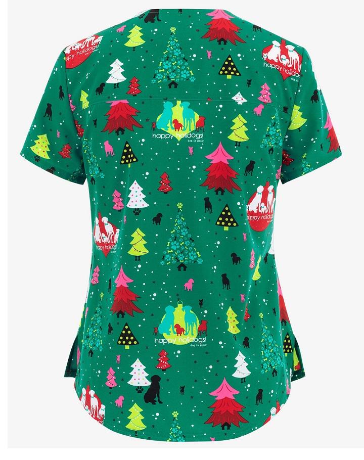 Cherokee V-Neck Tuckable Print Top - Womens