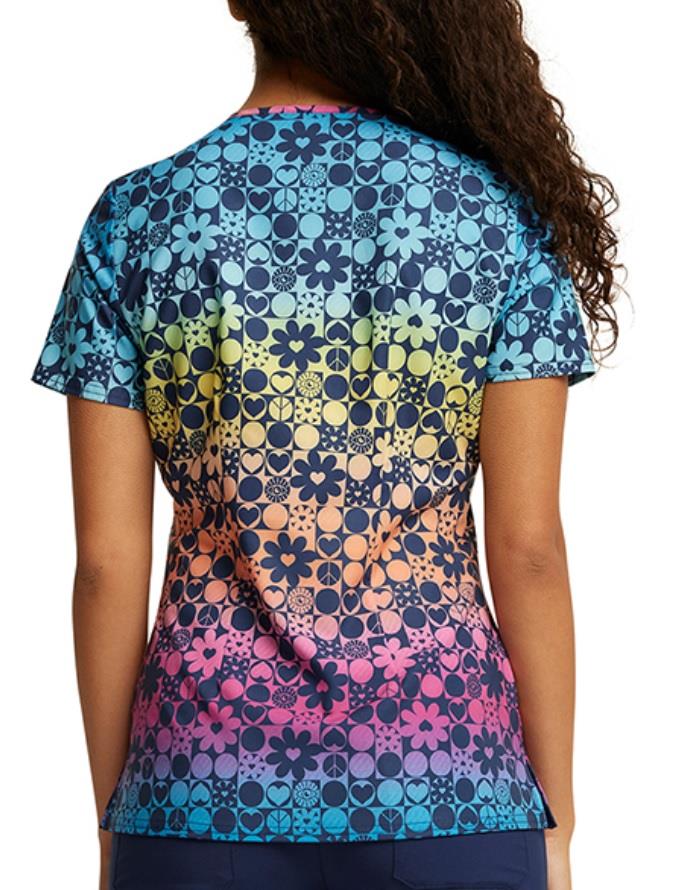 Dickies Print V-Neck Top - Womens