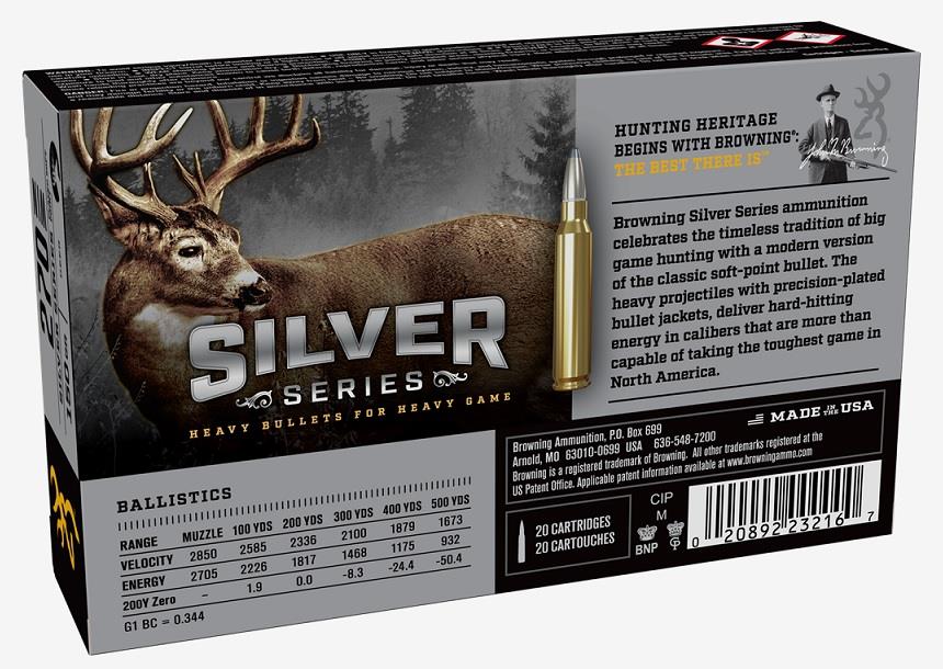 Browning 270 Win, 150 Grain Silver Series
