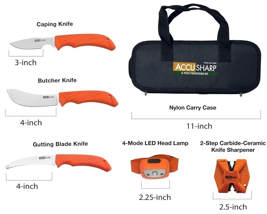 AccuSharp 6-Piece Processing Kit