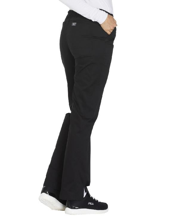Cherokee WW Core Stretch Mid Rise Straight Leg Drawstring Pant - Womens