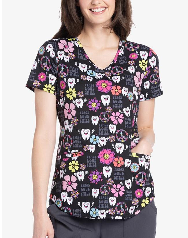 Cherokee Prints V-Neck Top - Womens