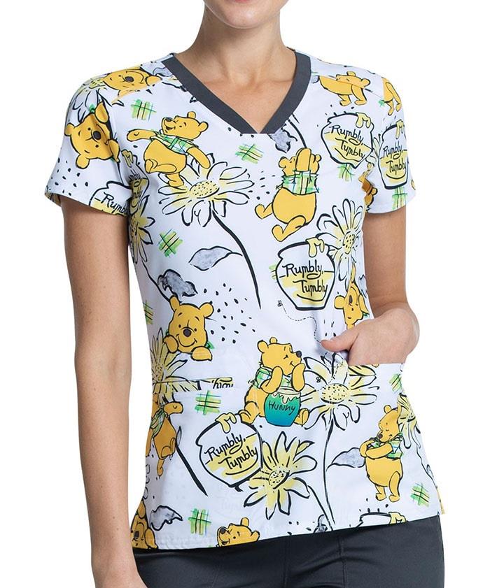 Cherokee Tooniforms V-Neck Top - Womens