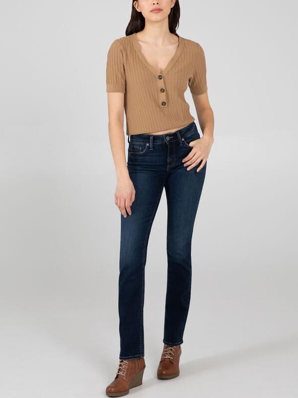 Suki Mid Rise Straight Leg Jeans - Womens