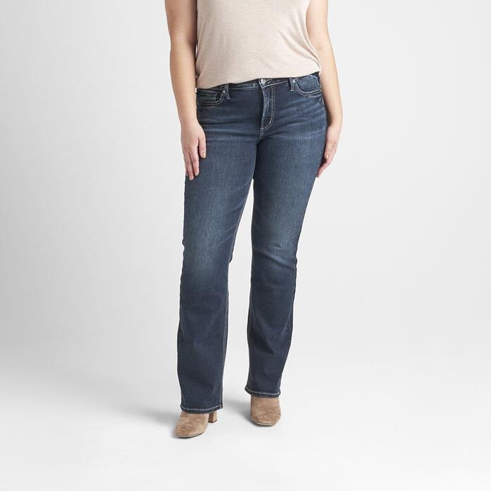 Suki Mid Rise Slim Bootcut Jeans (Plus) - Womens