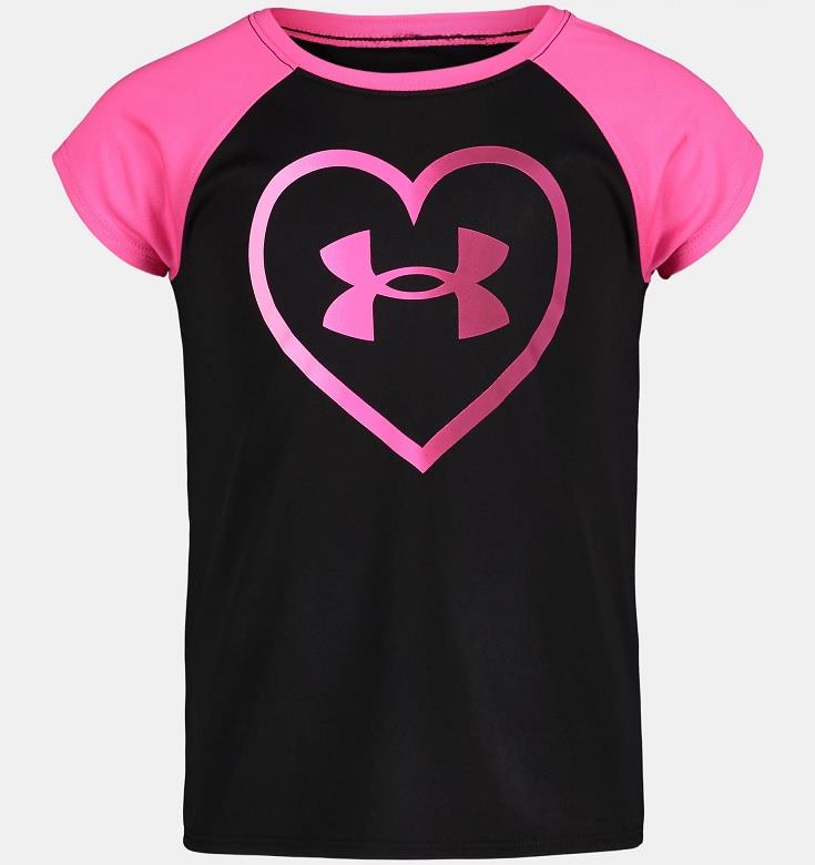 UA Heart Logo Tee(4-6x) - Girls