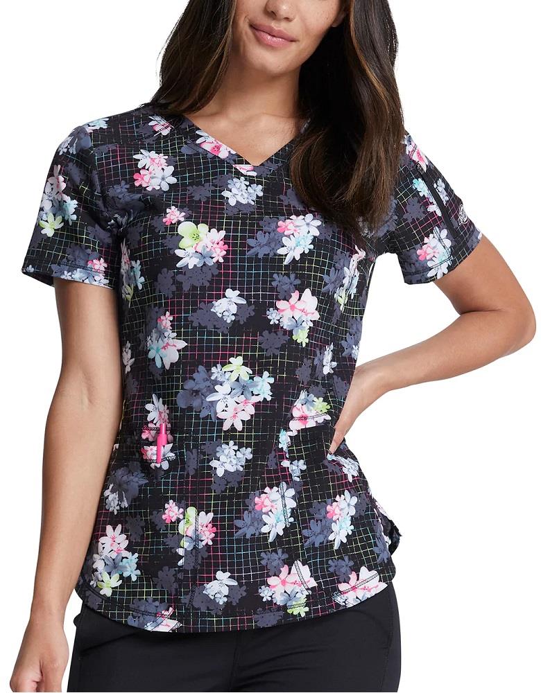 Dickies V-Neck Printed Top - Womens