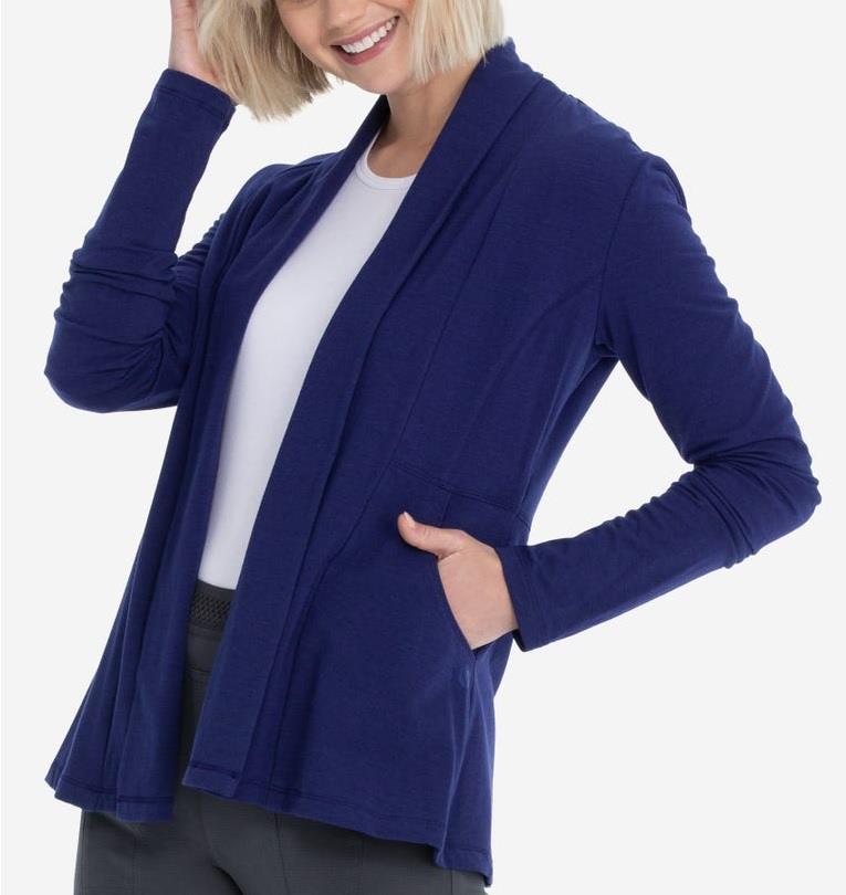 Open Front Peplum Cardigan - Womens