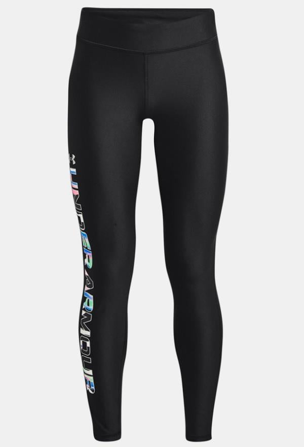 UA HeatGear Print Branded Leggings - Girls