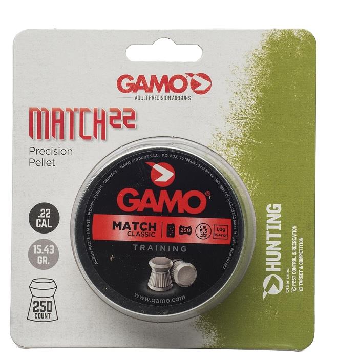 Gamo Match 22 Pellets .22Cal - 250ct