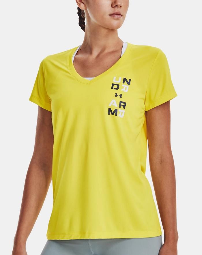 UA Tech Graphic V-Neck - Womens