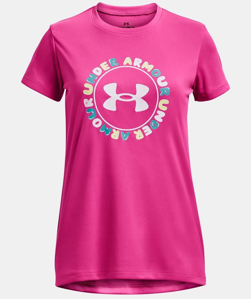 UA Tech Twist Wordmark Short Sleeve - Girls