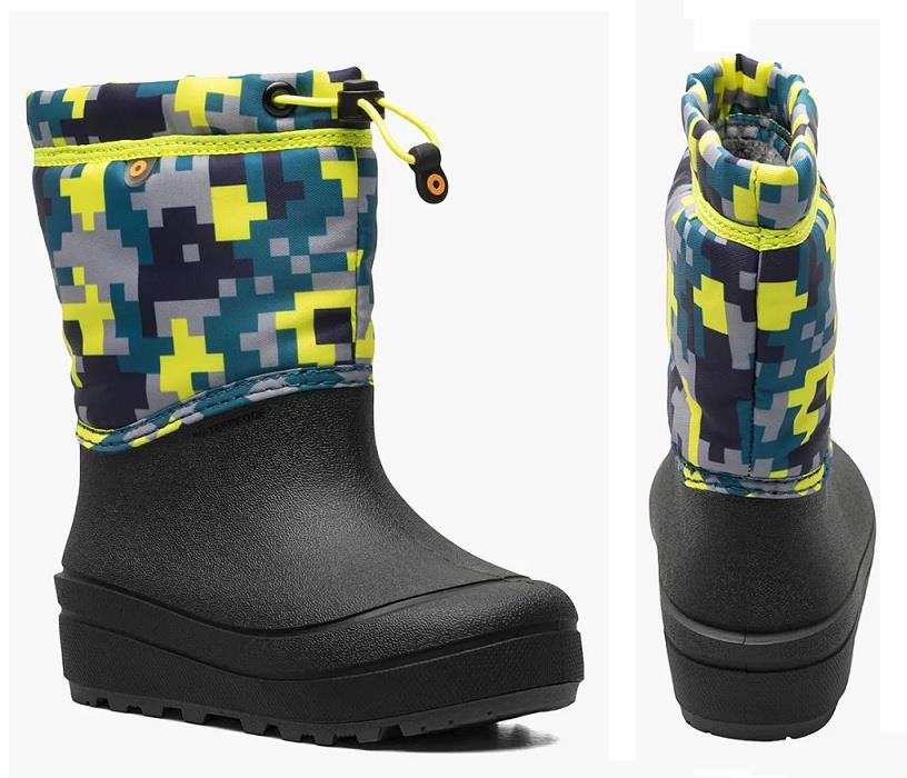 Bogs Snow Shell Med. Camo Winter Boots - Kids