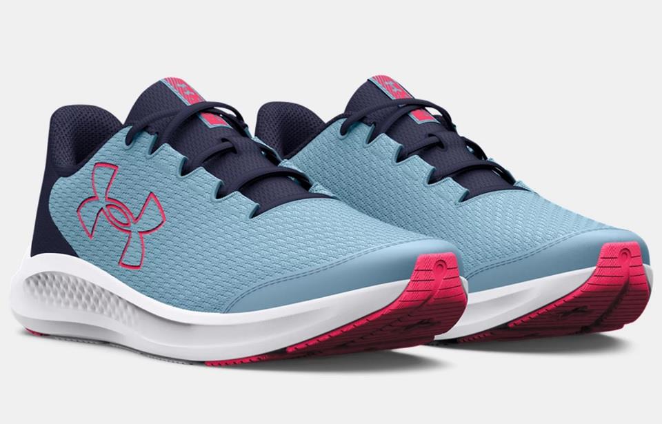 UA Charged Pursuit 3 Big Logo Running Shoes - Girls