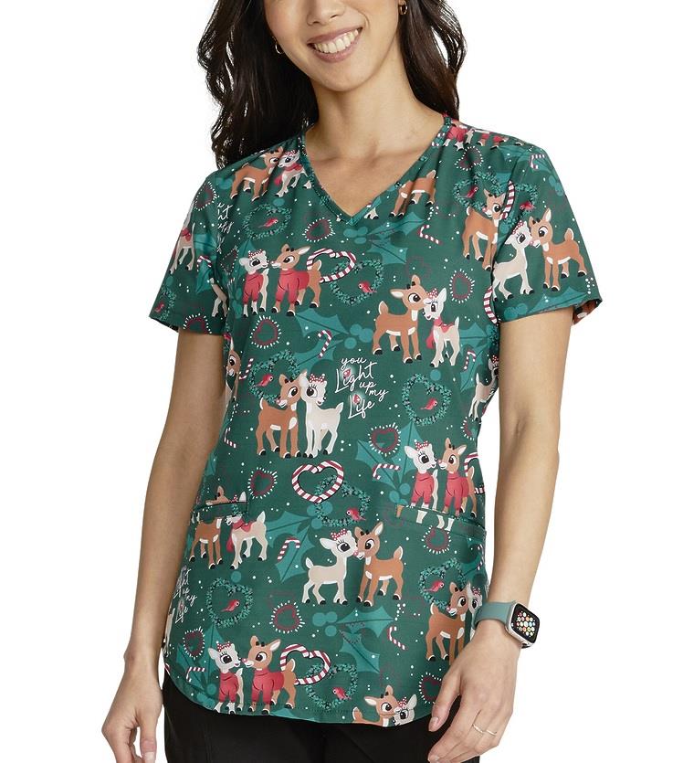 Tooniforms Print Scrub Top - Womens