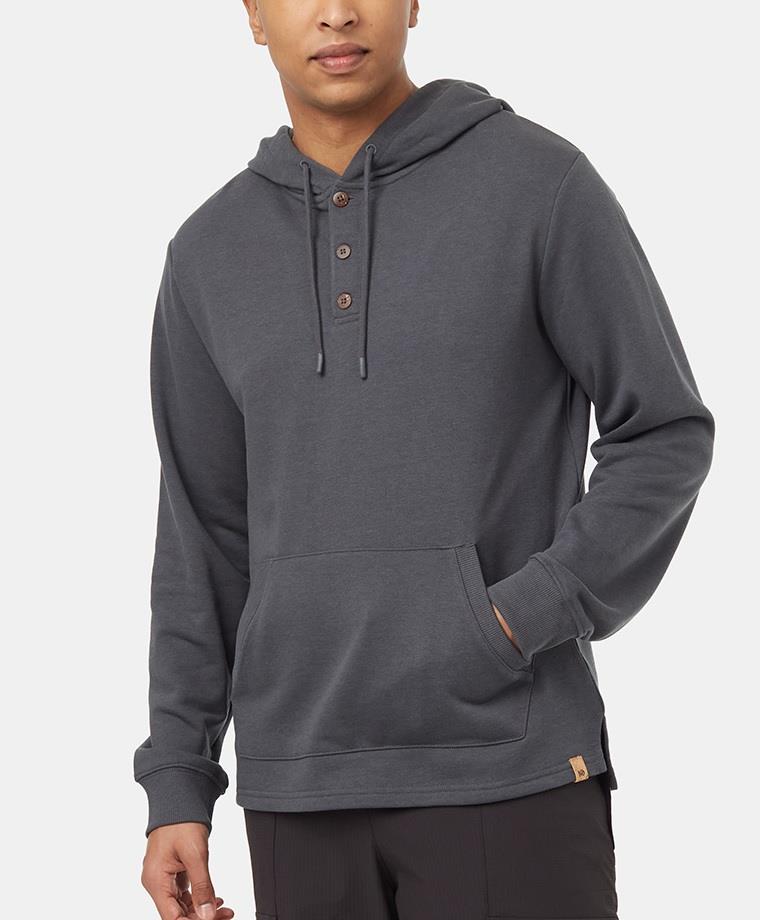 Ten Tree Terry Placket Pullover Hoodie - Mens