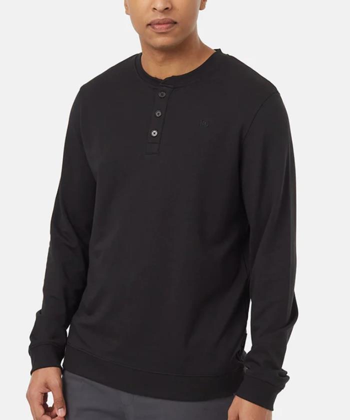 Ten Tree SoftTerry Light Placket Crew - Mens