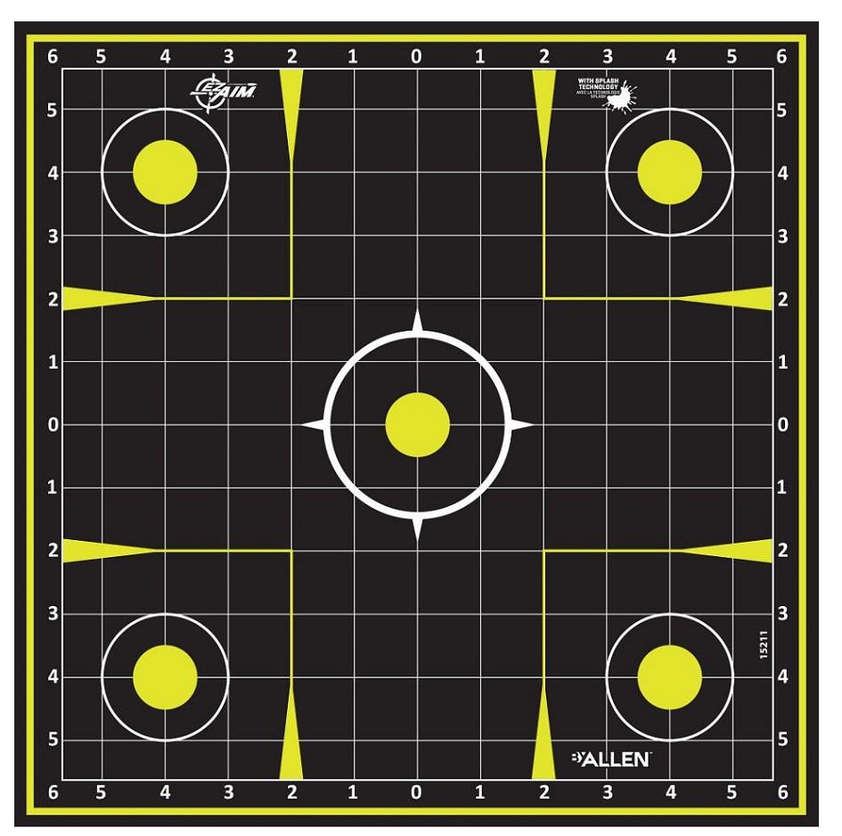 EZ Aim Splash Reactive Paper, Sight-In Grid