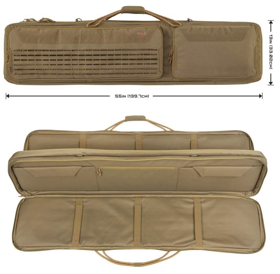 Tac-Six 55" Lockable 2-Firearm Unit Tactical Gun Case