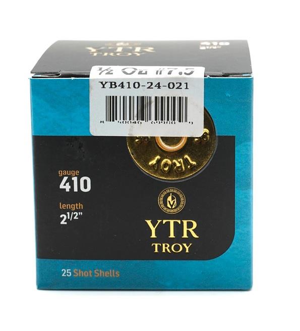Troy .410GA, 2.5", 1/2 oz., #7.5, Box of 25