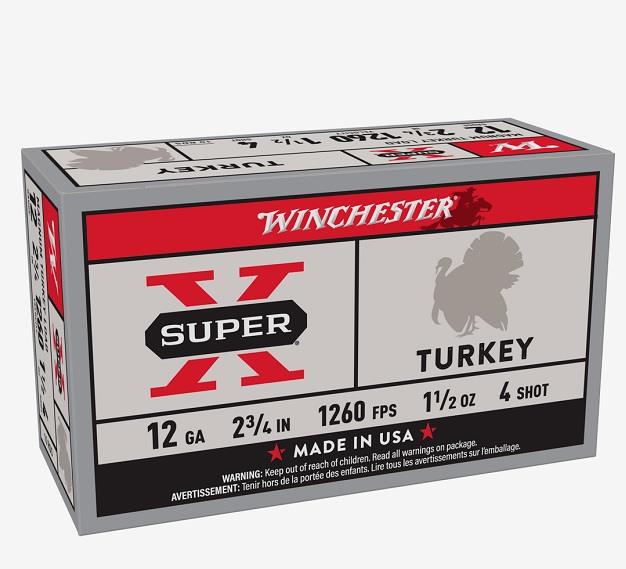 Super-X Turkey Loads 12GA, 2.75" #4 - 10Rounds