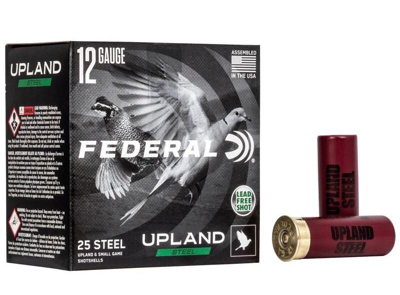 Federal Upland Steel: 12GA #6, 2-3/4", 1 1/8 oz, 1400 fps- 25 Rounds