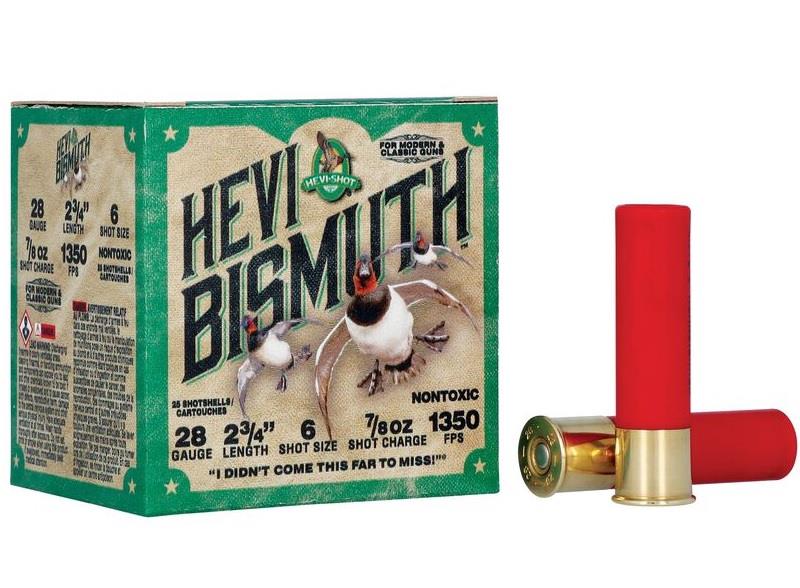 Hevi-Bismuth 28GA #6, 2-3/4", 3/4 oz, 1350 fps - 25 Shotshells