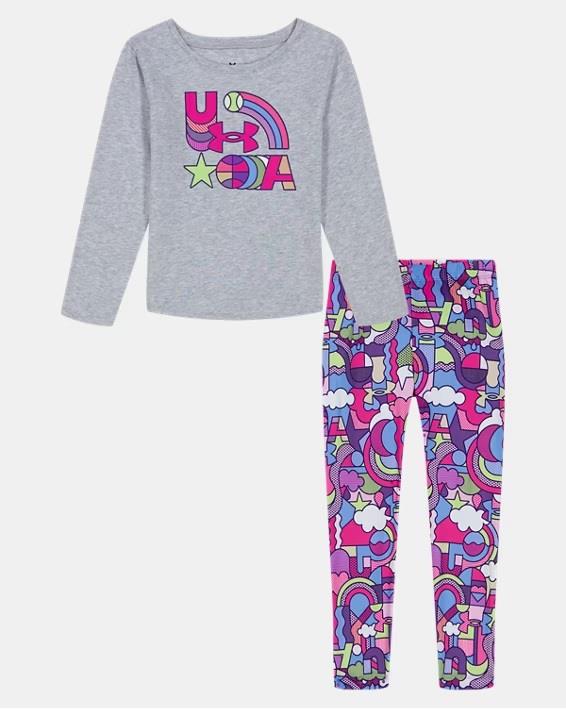 UA Printed 2pc Set (12M to 24M) - Girls