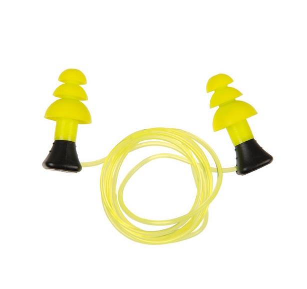 ULTRX Tethered Silicone Ear Plugs, 3-Pairs