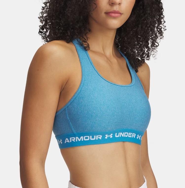 UA Crossback Mid Heather Sports Bra