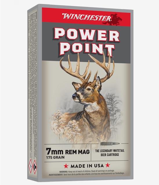 Winchester Power-Point 7mm REM MAG, 175 Grain - 20 Rounds