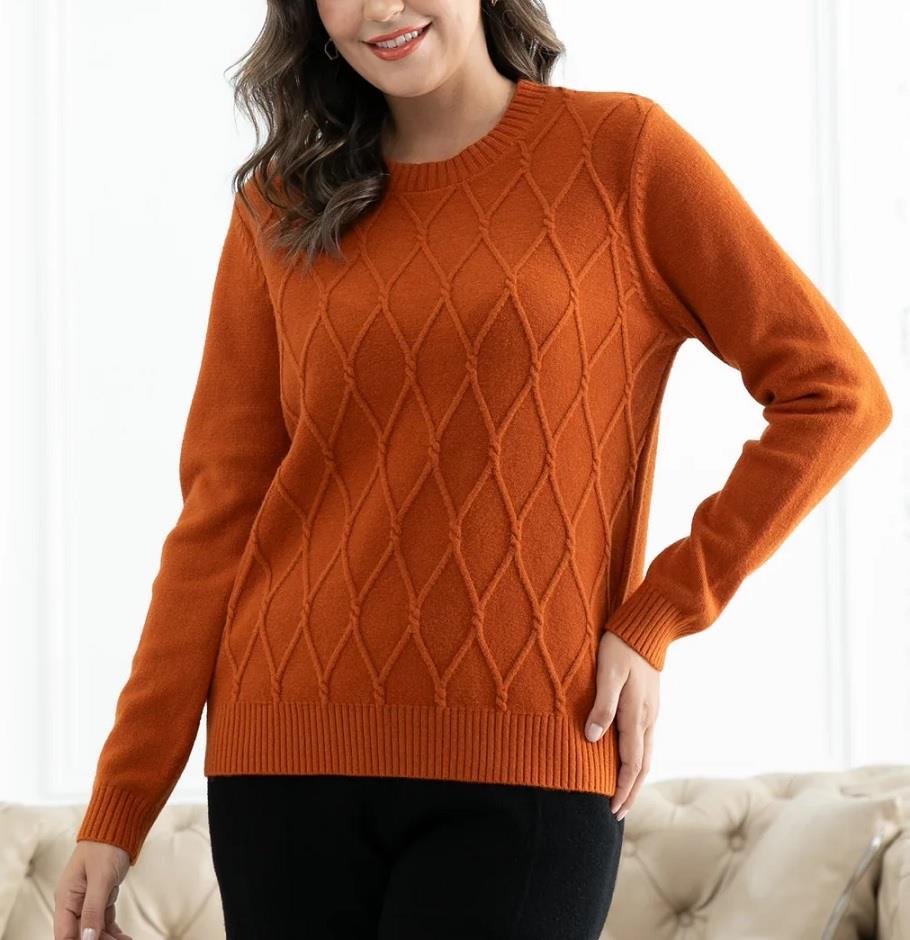 Aria's Argyle Jacquard Sweater Top