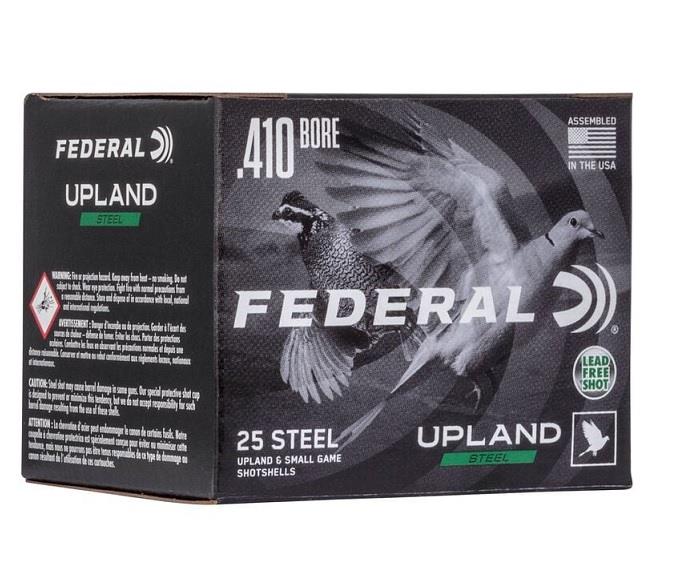 Federal Upland Steel: 410GA #6, 3", 3/8oz 1400fps - 25 Rounds