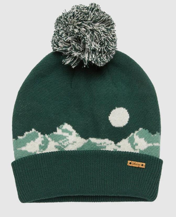 Mountain Scenic Pom Beanie