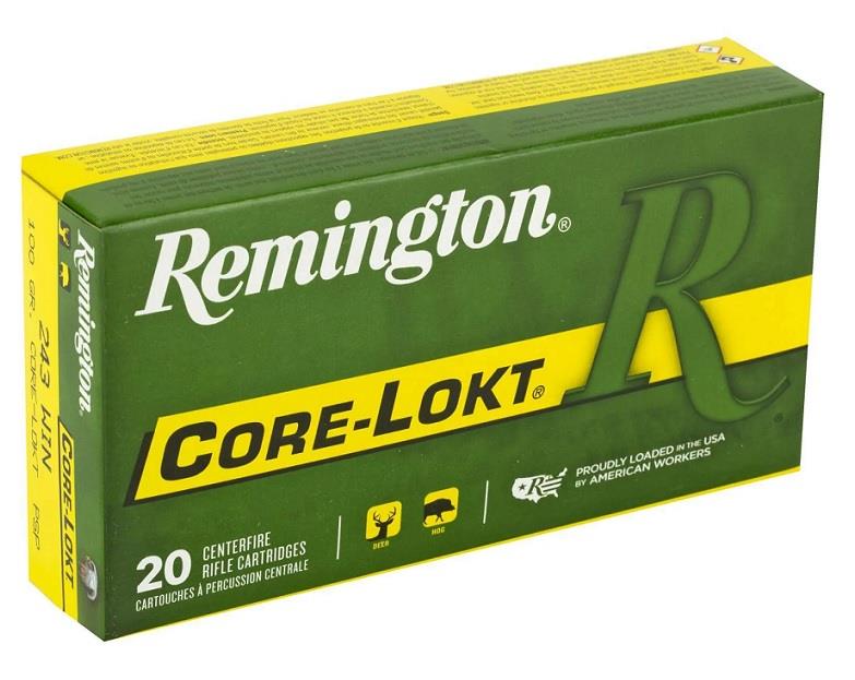 Remington Core-Lokt 243 Win 100 Gr. PSP